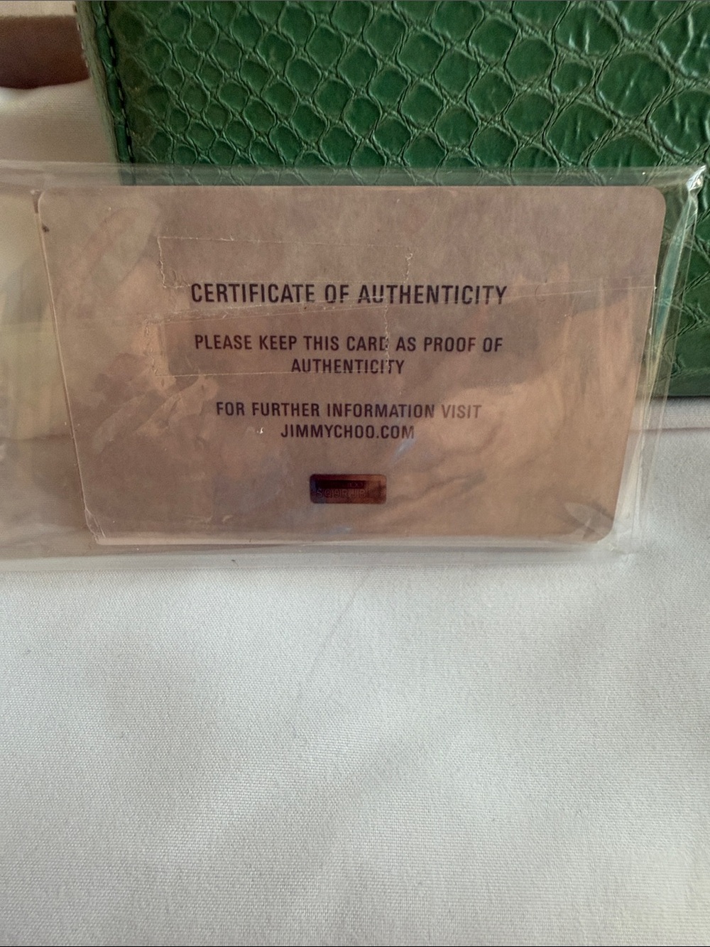 Jimmy Choo Green Python-Embossed Zip Around Wallet - Picture 2 of 10